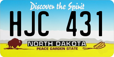 ND license plate HJC431