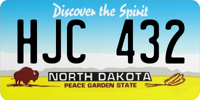 ND license plate HJC432