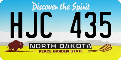 ND license plate HJC435