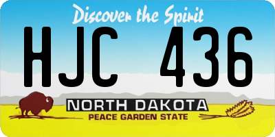 ND license plate HJC436
