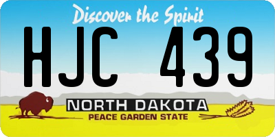 ND license plate HJC439