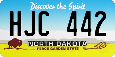 ND license plate HJC442