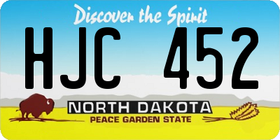 ND license plate HJC452