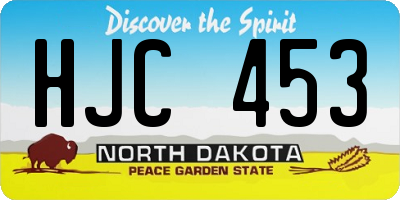 ND license plate HJC453