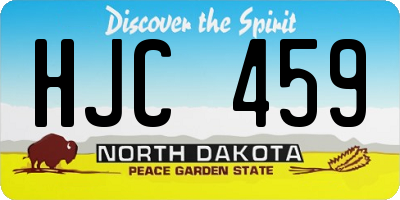 ND license plate HJC459