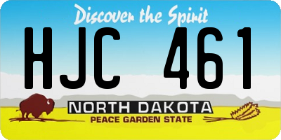 ND license plate HJC461