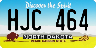 ND license plate HJC464