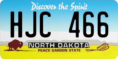 ND license plate HJC466