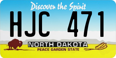ND license plate HJC471