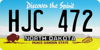 ND license plate HJC472
