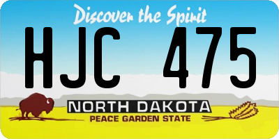 ND license plate HJC475