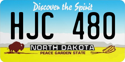 ND license plate HJC480