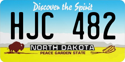 ND license plate HJC482