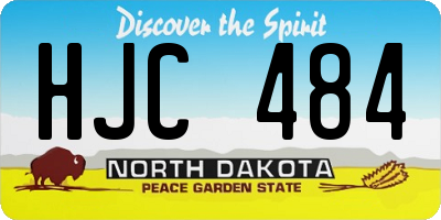 ND license plate HJC484