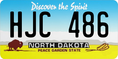 ND license plate HJC486