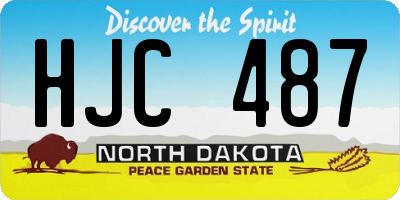 ND license plate HJC487