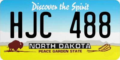 ND license plate HJC488