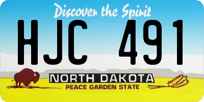 ND license plate HJC491