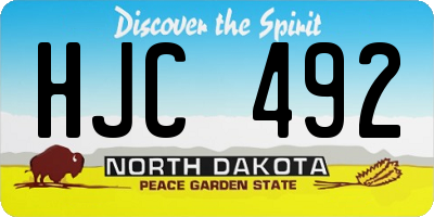 ND license plate HJC492