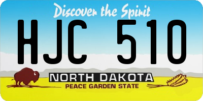 ND license plate HJC510