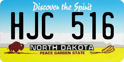 ND license plate HJC516