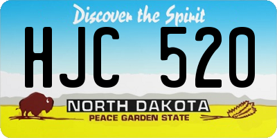 ND license plate HJC520