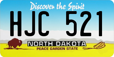 ND license plate HJC521