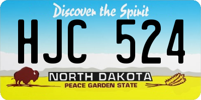 ND license plate HJC524