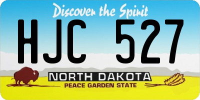 ND license plate HJC527