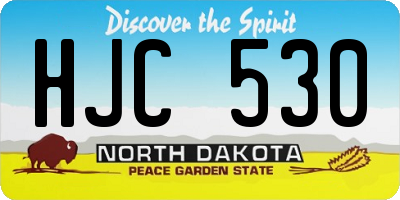 ND license plate HJC530