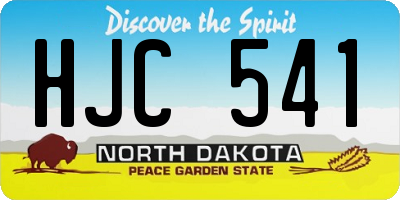 ND license plate HJC541