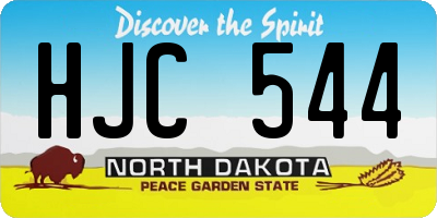 ND license plate HJC544