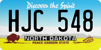 ND license plate HJC548
