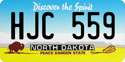 ND license plate HJC559