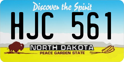 ND license plate HJC561