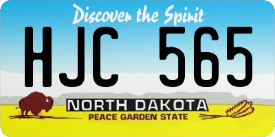 ND license plate HJC565