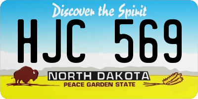 ND license plate HJC569