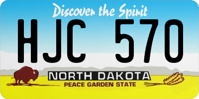 ND license plate HJC570