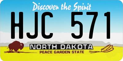 ND license plate HJC571