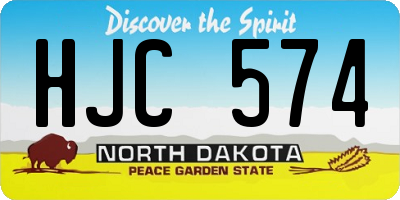 ND license plate HJC574