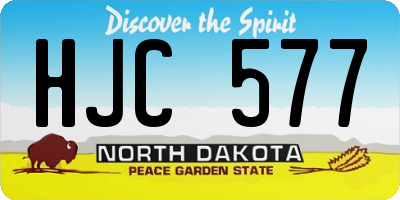ND license plate HJC577