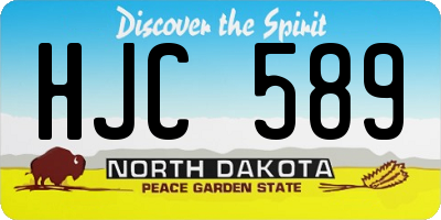ND license plate HJC589
