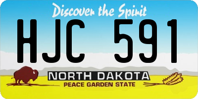 ND license plate HJC591