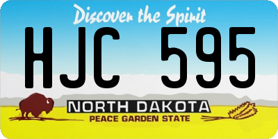ND license plate HJC595