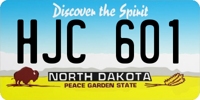 ND license plate HJC601