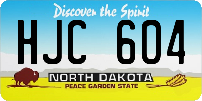 ND license plate HJC604