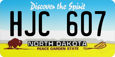 ND license plate HJC607