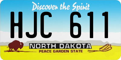 ND license plate HJC611