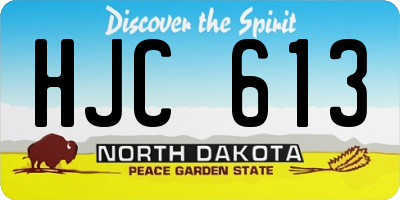ND license plate HJC613