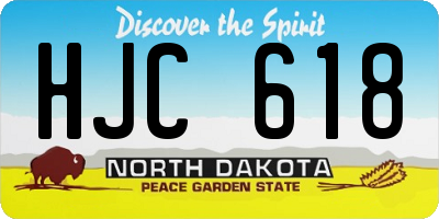 ND license plate HJC618